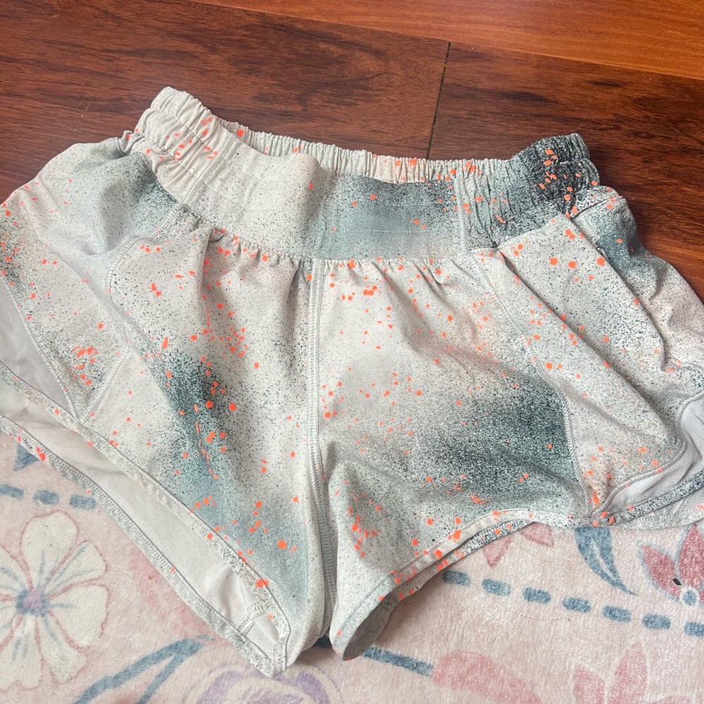 Lululemon Athletica Gray Shorts with Orange Accents